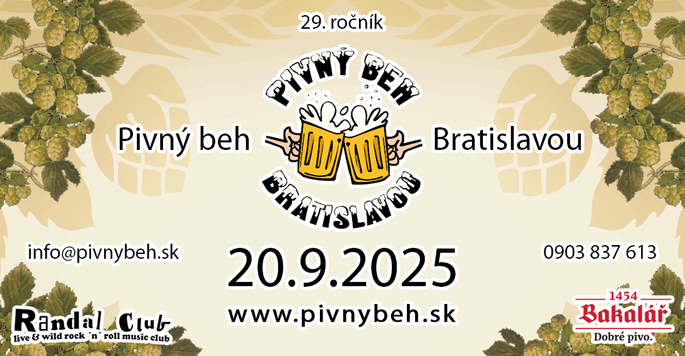Pivný beh Bratislavou 29 - 20. september 2025